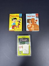 Vintage Walt Disney's Pinocchio Jungle Book & Phonics Flashcard Educational Card picture