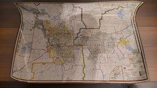 2006 Spokane Spokane County WA Grid Map Northwest Map Service Laminated Vintage picture