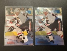 1995 Fleer Metal Jeremy Roenick #28 (2) Inverted RC Foil Text Error + Correction picture