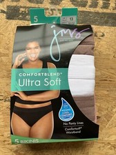 Just My Size Ultra Soft Bikinis 5 Panties Womens Size 13 30/32 picture