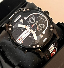 DIESEL DZ7433 Mr Big Daddy 2.0 Mens 57mm Black Watch with Black Nylon Strap $395 picture