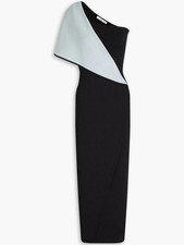 NWT Safiyaa Kristine Black Brunnera Knit one shoulder dress $2,150 MSRP picture