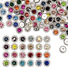 140Pcs Sew on Rhinestones, 12Mm Sunflower Claw Gems for Clothes picture