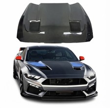 for 2024-2027 Mustang Ford Carbon Fiber Hood GT3 style vented with rain guard picture