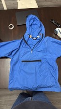 Vintage Woolrich Women's Blue Nylon Anorak Pullover Jacket Made in USA picture