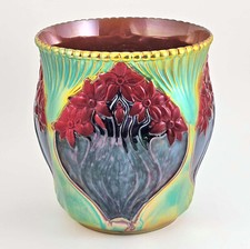 Zsolnay Multi-color Iridescent Eosin Cachepot - Rare 150 years Anniversary Mark picture