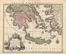 1740 Matthäus Seutter Map of Ancient Greece 'Graeciae Antiquae Designatio Nova' picture