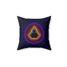 Reversible Fractal Art Pillow: Psychedelic Boho Decor picture