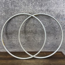 Vintage Ambrosio Hypothesis 700c Rim Set 36H Silver Clincher NOS Pair Alloy Road picture