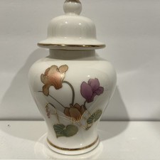 Vintage, RARE Springtime Florals - Fine China Ginger Jar - Japan picture
