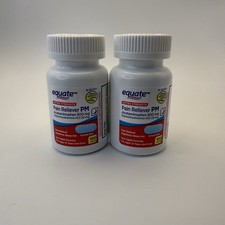 2x Equate Extra Strength Pain Reliever PM Caplets Nighttime 200 Count Exp 02/27 picture