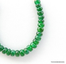 Natural Emerald Smooth Rondelle, 3.5mm Emerald 31 beads for jewelry making picture