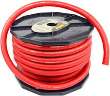 17ft. 1/0 Gauge RED OFC Wire Strands Copper Marine Grade Cable High Quality picture