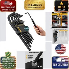 15-Piece SAE Hex Key Allen Wrench Set with Extension Bar, 3/64-3/8 Inch, Long picture