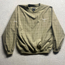 Vtg PING Collection Men L Windowpane Golf Windshirt Crewneck Pullover Jacket Y2K picture
