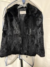 Jacques Saint Laurent Vintage Mink Fur Coat 1970s Size Medium- Black picture