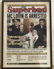 Superbad Teen Comedy Film Mclovin Evan Seth Driver License Newspaper Art Poster picture