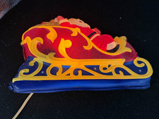 Vintage L A Goodman Creations Santa and Sleigh Toys Illuminated 3-D Molded picture