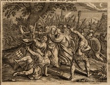 Icones Biblicae -- Antique Engraving from German Luther Bible, Gethsemane picture