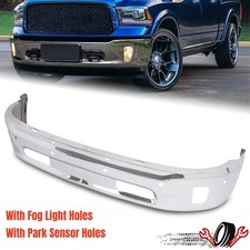 Front Bumper Face Bar for RAM 1500 2014-2018 Chrome W/ Fog Light Holes & Sensors picture