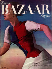 1939 Harper's Bazaar May-Schiaparelli Jewels; Hedy Lamarr; Joan Bennett; Miranda picture