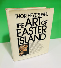 Doubleday The Art of Easter Island Thor Heyerdahl 1975 Hardcover DJ Illus picture