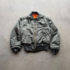 Vintage 1973 Alpha Industries MA-1 Flight Jacket USAF Sage Green Small 8279E picture