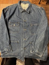 Vintage 1980s Polo Ralph Lauren Denim Chore Jacket Size XL Made In USA picture