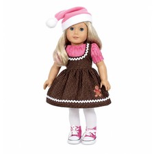 Gingerbread Dress with Santa Hat 18