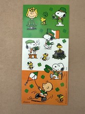 Peanuts Snoopy St Patricks Day Sticker Sheet Character Friends Charles Schulz picture
