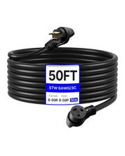 VEVOR 50A Generator Extension Cord 50 ft 250V NEMA 6-50P to 6-50R 12500W Power picture