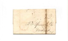 Antique 1839 Stampless NEW YORK STATE BANK ALBANY TO MOHAWK NY COVER LETTER picture