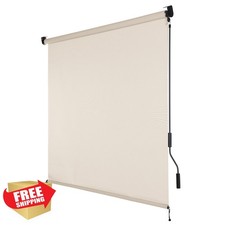 Aoodor 6'x8' Beige Roller Shade 5% Openness picture