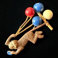 Schiaparelli Monkey Brooch Schlumberger 1938 Circus Balloons Antique Figural picture