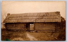 K50/ Interesting RPPC Postcard c1910 Americana Hewn Log Cabin Dogtrot 6 picture