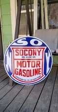 Socony Motor Gasoline Porcelain Sign  picture