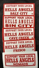 RARE NOS WEST COAST SPECIAL HELLS ANGELS SUPPORT STICKERS  picture