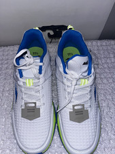 Avia Men’s Low Top Lace-Up Athletic Sneaker Leather Upper White Blue Green picture