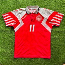 Denmark Home 1992 Euro Winner Laudrup #11 Soccer Jersey Footballshirt picture
