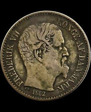 1862 Danish West Indies 10 Cents Silver Coin 0.925 Fine KM#3 picture