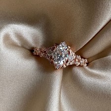Arwen Elvish Moissanite Engagement Ring Gold Lab Diamond Engagement Ring picture