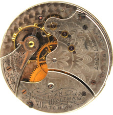 1893-1894 WALTHAM POCKET WATCH MOVEMENT 6176367 GRADE: W 6s 11j (ST2) picture