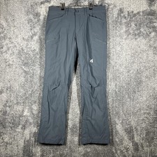 Eddie Bauer Pants Mens 34x32 Gray Cargo Fleece Insulated Travel First Ascent picture