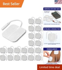 2x2 Electrotherapy Replacement Pads - 20 Pack for Muscle Stimulation picture