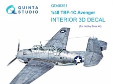Quinta Studio QD48351 3D Interior Decal for TBF-1C Avenger (for Hobby Boss) 1/48 picture