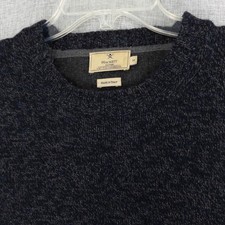 Hackett London Mayfair Men's M Cashmere Sweater Charcoal Grey Elbow Patch Italy picture