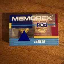 Vintage Memorex dBS 90 Minute Blank Cassette Tape Sealed NOS Type I Normal Bias picture
