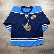 Athletic Knit AK State Of Florida Middle Finger Lace Up Hockey Jersey XL picture