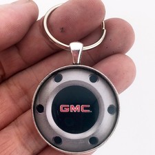 Vintage GMC Truck Center Cap Emblem Logo Badge Reproduction Keychain picture