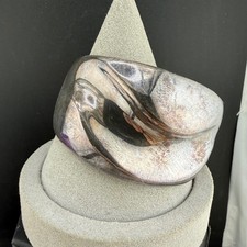 Vintage David Varsano Israel Bracelet Sterling Silver Sculptural Wavy Signed 8
